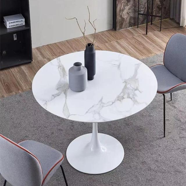 丸テーブル ダイニングテーブルMDF天板 80㎝幅　ホワイト　訳あり ダイニングテーブル 丸テーブル 白 幅80cm 組み立て簡単 お