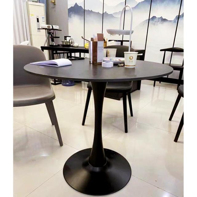 ダイニングテーブル 70cmブラウン丸テーブル 組み立て簡単 円形