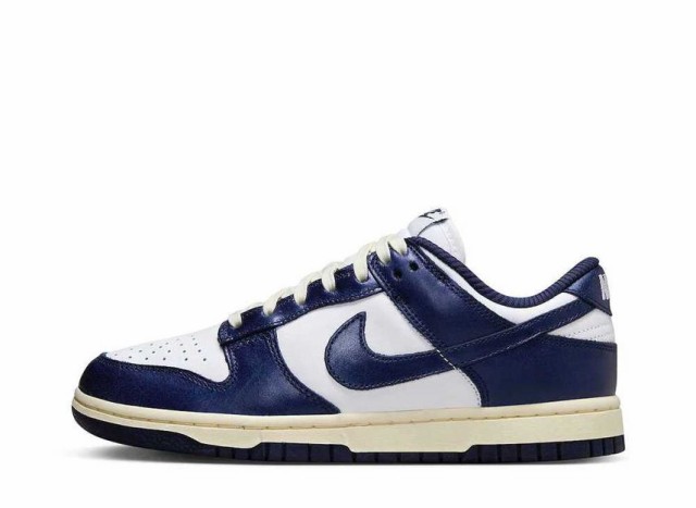 ナイキ ウィメンズ ダンク ロー PRM ミッドナイトネイビー アンド ホワイト Nike WMNS Dunk Low PRM Midnight Navy and White