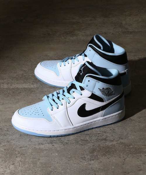 エアジョーダン1 ミッド アイスブルーヌバック Nike Air Jordan 1 Mid ...