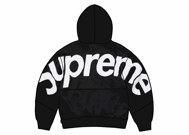 Supreme Big Logo Jacquard Hooded Sweatshirt Black シュプリーム ビッグ ロゴ ジャガード フーディー スウェットシャツ ブラック