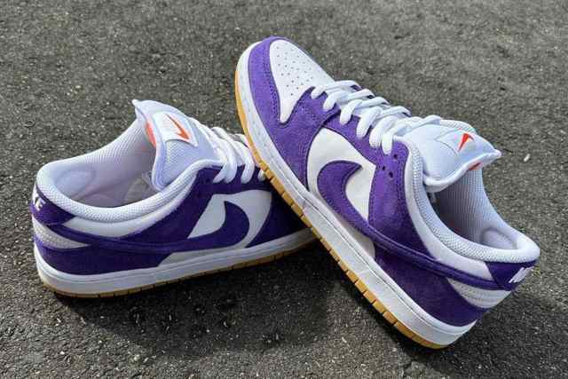 ナイキ SB ダンク ロー プロ ISO オレンジレーベル コートパープル ガム Nike SB Dunk Low Pro ISO Orange Label Court Purple Gum