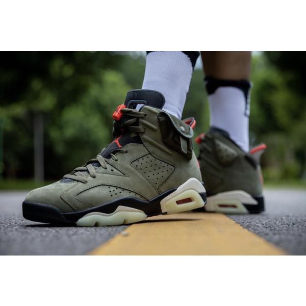 トラヴィス スコット ナイキ エアジョーダン6 TRAVIS SCOTT NIKE AIR JORDAN 6 OLIVE 正規品 送料込