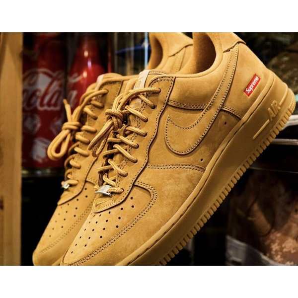 シュプリーム×ナイキ エア フォース 1 ロー フラックス ウィート Supreme×Nike Air Force 1 Low Flax Wheat 正規品 全国送料無料