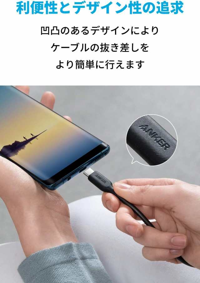 Anker PowerLine III USB-C  USB-C 2.0 ケーブル (0.9m ブラック) 超高耐久 60W USB PD対応  MacBook Pro/Air iPad Pro Galaxy 等対応の通販はau PAY マーケット - tsubaki