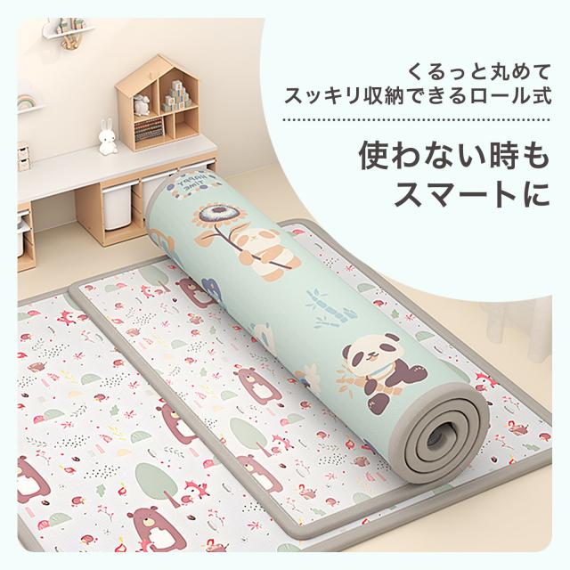 プレイマット ベビーマット プレイマット 180×250cm ベビー 赤ちゃん シームレス ロール ペット フロアマット 防水 床 リバーシブル 厚手 厚み 2cm 極厚 フロアマット 防音マット 防水マット ペット用 床 ベビー用品 ホットカーペット 床暖房対応_10