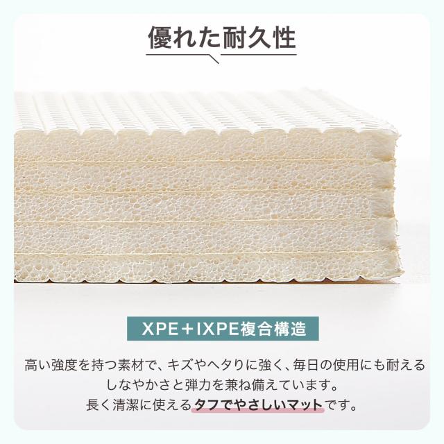 プレイマット ベビーマット プレイマット 180×250cm ベビー 赤ちゃん シームレス ロール ペット フロアマット 防水 床 リバーシブル 厚手 厚み 2cm 極厚 フロアマット 防音マット 防水マット ペット用 床 ベビー用品 ホットカーペット 床暖房対応_6