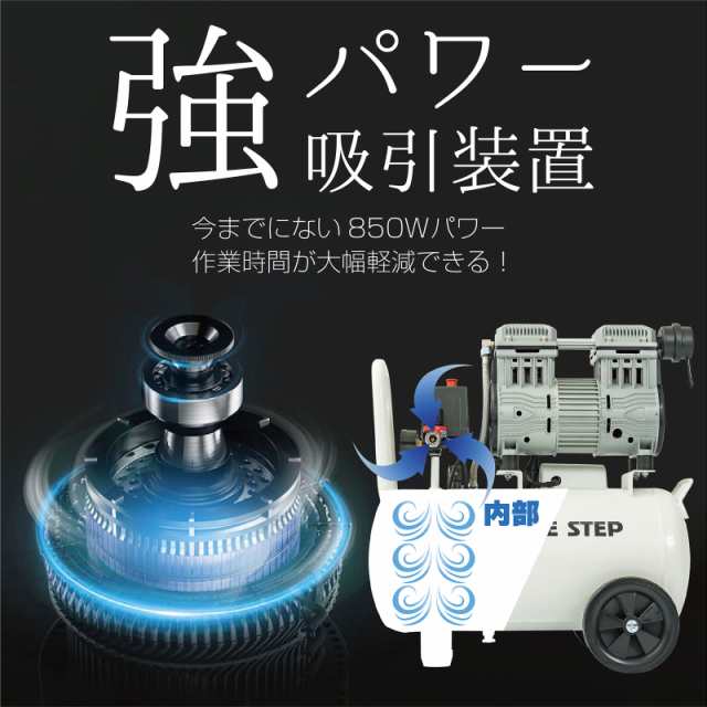 エアーコンプレッサー 100v 車 静音 オイルレス 圧力計 業務用 40l 最強 大容量 エアー