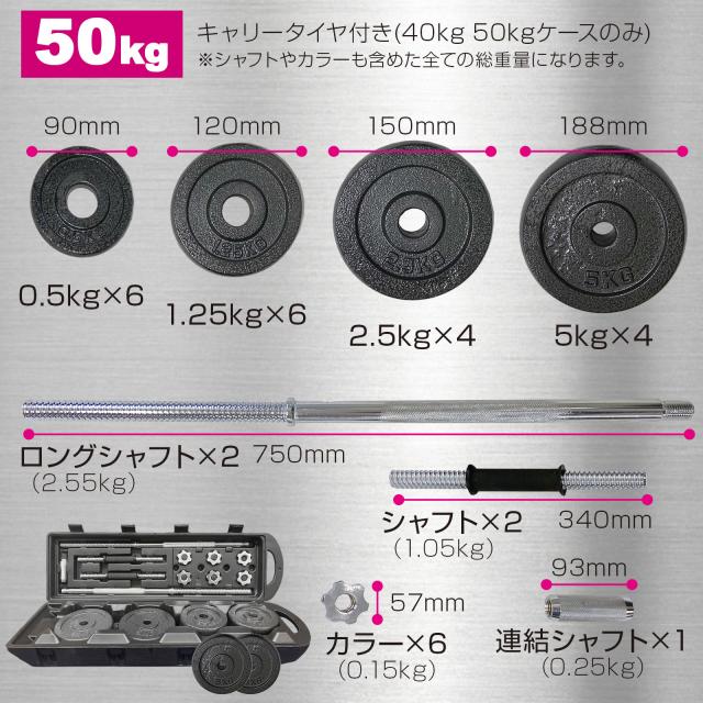 ダンベル 可変式 20kg 可変式ダンベル 24kg 多機能 ダンベルセット バーベルセット 鉄アレイ 2個セット バーベル シャフト プレート 5kg 10kg 15kg 筋トレ トレーニング_6