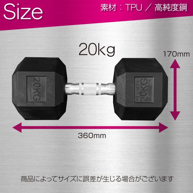 ダンベル 鉄アレイ 20kg 2個セット 40kg ヘックスダンベル ヘキサゴン