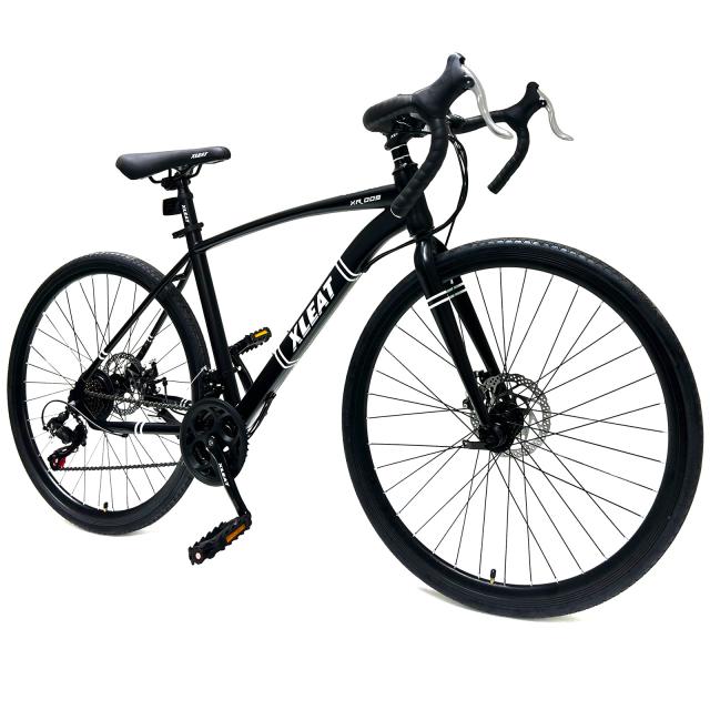 ロードバイク 本体 700c シマノ製 21段変速 ライト スタンド付 自転車