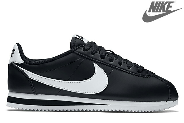 NIKE WMNS CLASSIC CORTEZ LEATHER 807471-010 BLACK/WHITE-WHITE ナイキ ウィメンズ クラシック コルテッツ レザー ブラック ホワイト メンズ スニーカー