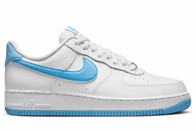 NIKE AIR FORCE 1 07 FQ4296-100 WHITE/WHITE/AQUARIUS BLUE ナイキ エアフォース 1 07 ロー ホワイト アクエリアス ブルー メンズ スニ