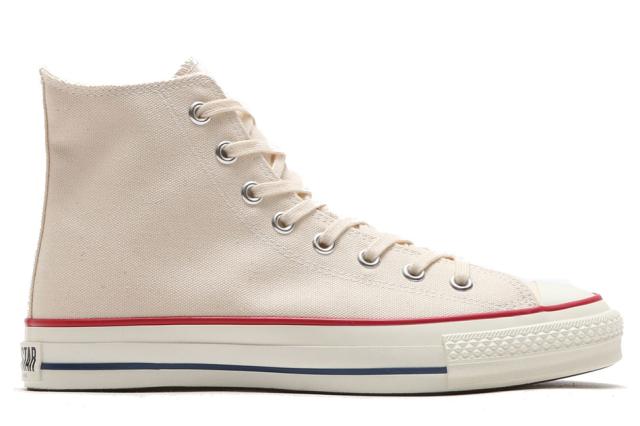 CONVERSE ALL STAR J HI NATURAL WHITE MADE IN JAPAN 32068430 コンバース オールスター ハイ キャンバス ナチュラル ホワイト メイド イン ジャパン 定番