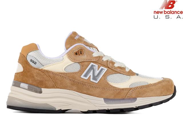 NEW BALANCE U992CC 「Made in U.S.A」SWEET CARAMEL/CALCIUM Dワイズ ニューバランス 992 スィート キャラメル USA ABZORB メンズ スニーカー