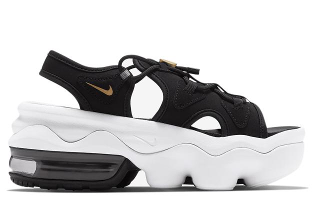 NIKE AIR MAX KOKO SANDAL CI8798-002 BLACK/LLIC GOLD-ANTHRACITE-WHITE ナイキ ウィメンズエアマックス ココサンダル ブラック ホワイト レディース ハイブリッドサンダル 厚底