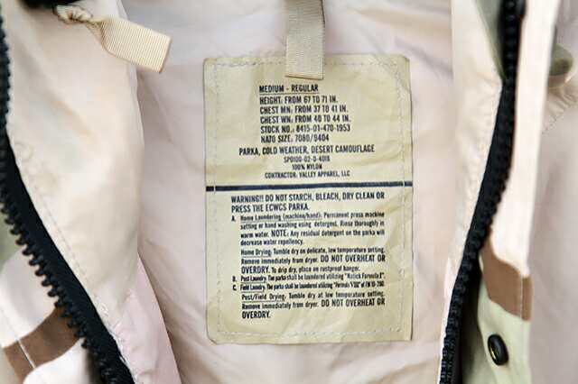 02's DEADSTOCK U.S.ARMY ECWCS GORE-TEX PARKA GEN1 3COLOR