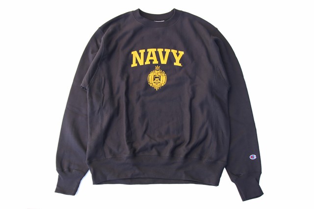 Champion 「USNA ISSUE OFFICIAL PRINT」 R/W CREW SWEAT NAVY チャンピオン Reverse  Weave リバースウィーブ クルー スウェット ネイビー 海軍兵学校 US NAVY ミリタリー プリント USA限定 - ashnik.com