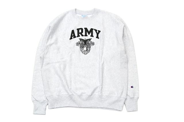 Champion 「USMA OFFICIAL PRINT」 WEST POINT ARMY R/W CREW SWEAT