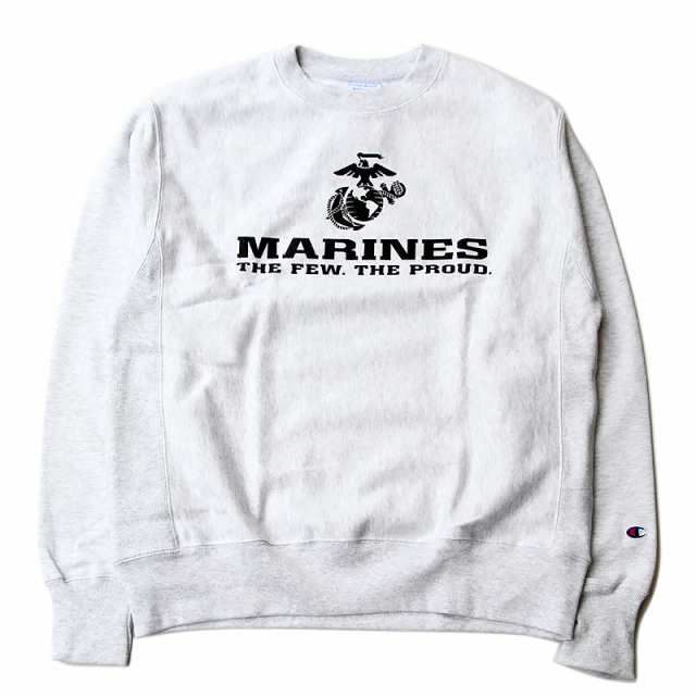 国内正規取扱店 Champion 「USMC ISSUE OFFICIAL PRINT」 R/W CREW SWEAT GREY チャンピオン  Reverse Weave リバースウィーブ クルー スウェット グレー