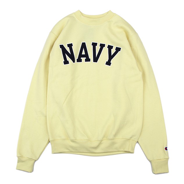 Champion 「USNA 」 ARCHED NAVY CREWNECK SWEATSHIRT BUTTER CS1220 チャンピオン ネイビー アーチ クルー スエット バター US企画 海軍