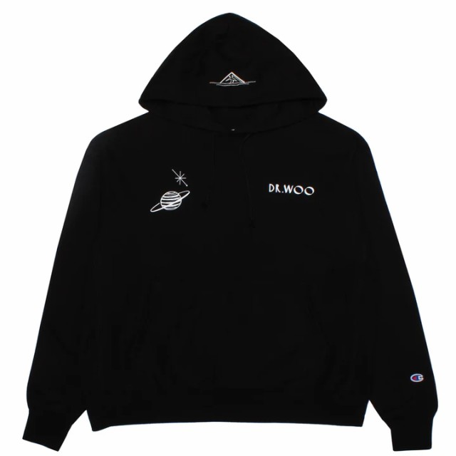 Dr. Woo x ICA Champion R/W HOODED SWEAT BLACK CS3051 DR.WOO ICA Boston チャンピオン Reverse Weave リバースウィーブ パーカー フー