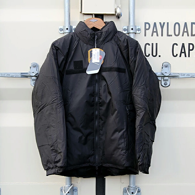 「BAF社製 U.S.TYPE ECWCS GEN3 LEVEL7 PARKA,EXTREME COLD WEATHER PRIMALOFT JACKET」BLACK B.A.F ビーエーエフ プリマロフトジャケット ベルクロ付き ブラック 米軍 アメリカ軍 ヴィンテージ ミリタリー メンズ アウター