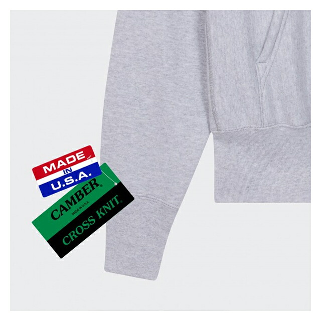 CAMBER 232 CROSS KNIT PULL OVER HOODED 11COLORS Made in U.S.A キャンバー クロスニット プルオーバー フード パーカー ヘビーウェイト 12オンス 厚手 無地 裏起毛 定番_3