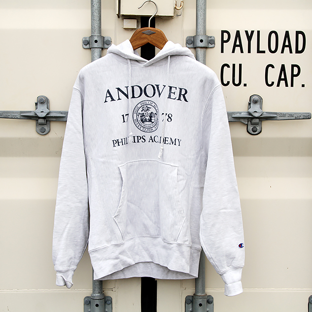 USED CHAMPION REVERSE WEAVE HOOD SWEAT PHILLIPS ACADEMY ANDOVER VINTAGE MEDIUM チャンピオン リバースウィーブ スウェット フィリップスアカデミー アンドーバー グレー 【中古】メンズ 古着 アメカジ 7,252円