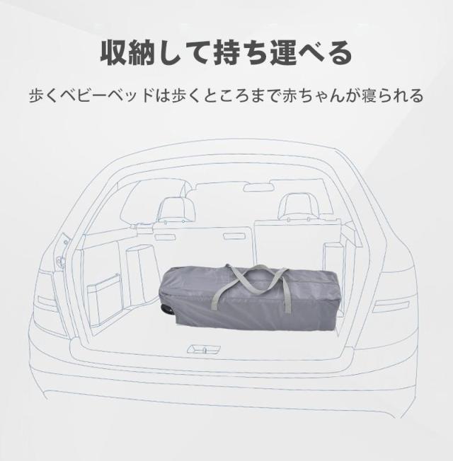 プレイヤード 折りたたみ ベビーサークル お昼寝マット　キャリーバッグ付 マットレス付　プレゼント　お誕生日　お祝い_4