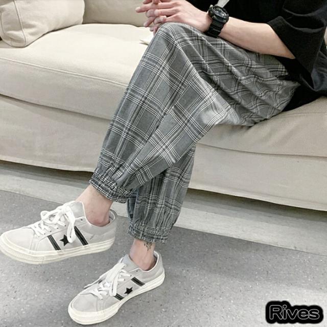 チェック柄パンツ メンズ ロングパンツ 古着 長ズボン ボトムス グレー 灰色 韓国ファッション 楽天ファッション 送料無料 代 男女 韓の通販はau Pay マーケット 韓国ファッション Rives