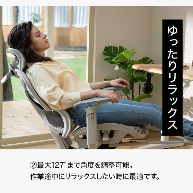 【クーポン対象外商品】ワークチェア 3Dヘッドレスト 215°アームレスト 127°リクライニング 人間工学 ランバーサポート4段階 ヘッドレスト フットレスト 足置き チェア リクライニングチェア デスクチェア オフィスチェア 椅子_7