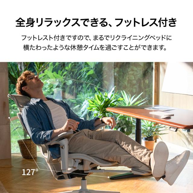 【クーポン対象外商品】ワークチェア 3Dヘッドレスト 215°アームレスト 127°リクライニング 人間工学 ランバーサポート4段階 ヘッドレスト フットレスト 足置き チェア リクライニングチェア デスクチェア オフィスチェア 椅子_9