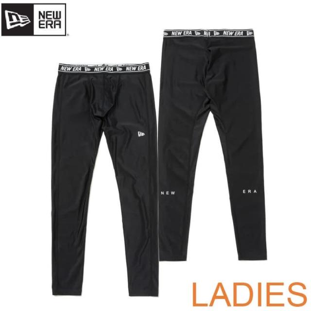 NEW ERA ニューエラ レディース ウィメンズ スパッツ タイツ ロゴ 　トレーニング ジム スポーツ 運動 ストレッチ 吸汗速乾 UV カット 黒 ブラックの通販は 4,738円
