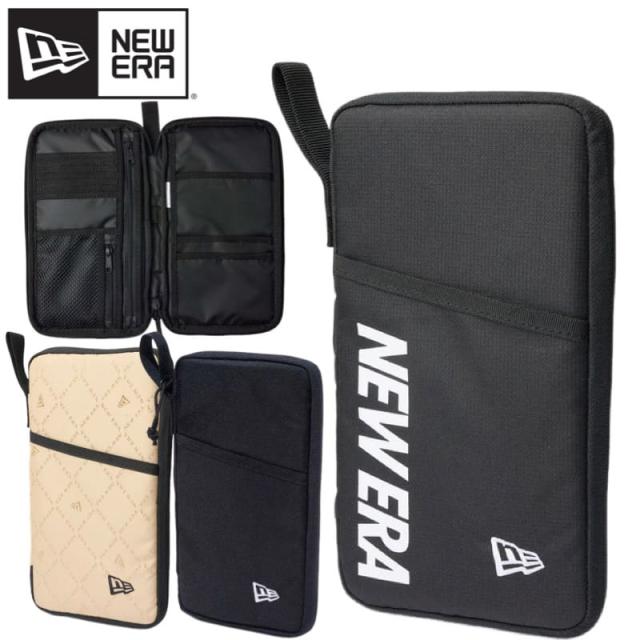 NEWERA ニューエラ 正規品 パスポートケース マルチポーチ ケース 財布 カード入れ 小物入れ レディース メンズ ユニセックス 多機能 収納 コンパクト 黒 ブラック ベージュ 14524565 14393668 14393669