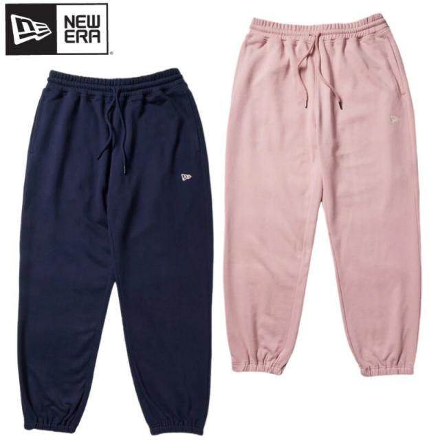 【送料無料】ニューエラ NEWERA カルナムール CALNAMUR コラボ 長袖 裏毛 スウェット パンツ ボトムス ズボン ロゴ 刺繍 ワンポイント メンズ レディース ユニセックス ピンク 紺 ネイビー