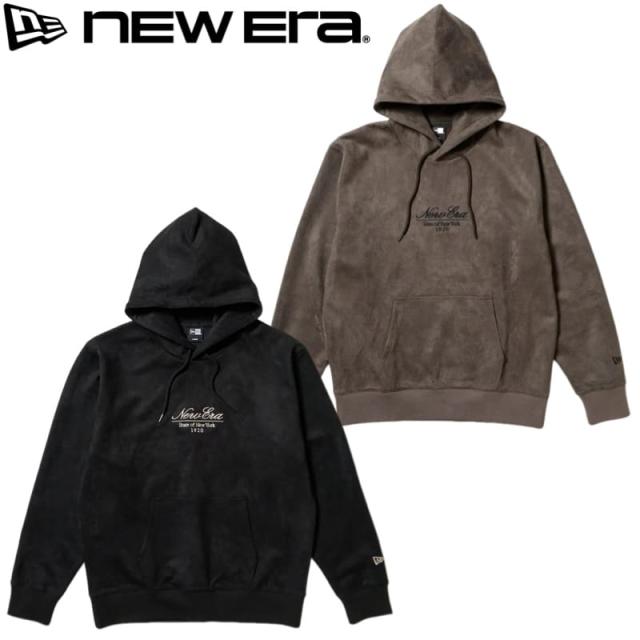 ニューエラ NEWERA 正規品 長袖 パーカー スウェット プルオーバー フーディー ポリスウェード ロゴ 刺繍 メンズ レディース ユニセックス 大きいサイズ オリーブ 黒 ブラック 14682656 14682657 M L LL XL 2L XXL 3L