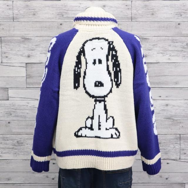 【新品】スヌーピー PEANUTS × SEQUENZ カウチンセーター SEQUENZ スヌーピー カウチンニット セーター アウター メンズ ビッグ