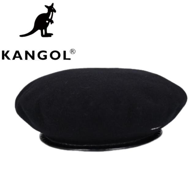 【送料無料】KANGOL カンゴール 正規品 ベレー ベレー帽 帽子 ウール カンガルー ロゴ 刺繍 パイピング ミリタリー メンズ レディース ユニセックス 黒 ブラック