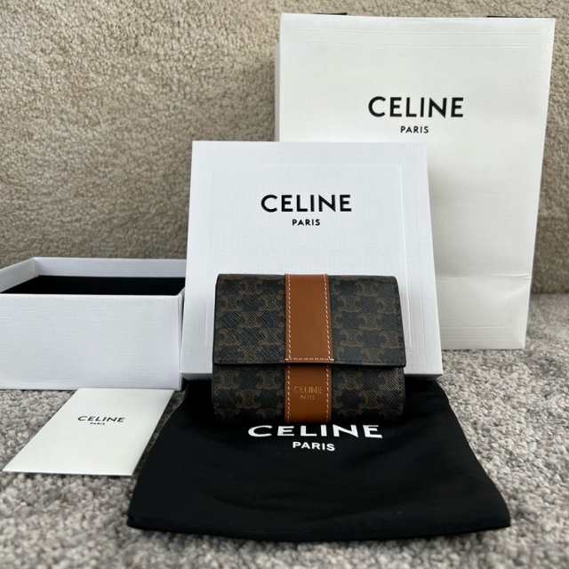 一点限定」celine セリーヌ 財布 三つ折り トリフォールド ウォレット