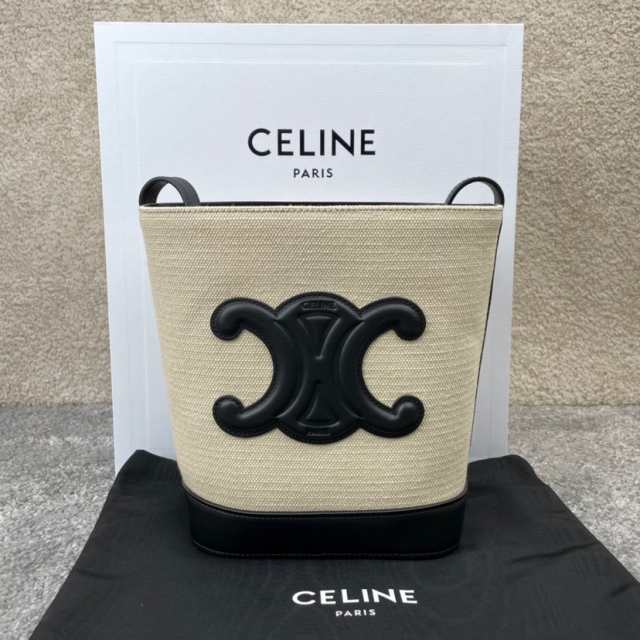 一点限定】セリーヌ CELINE スモール バケット キュイル トリオンフ ...