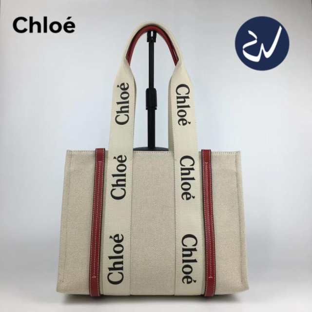 Chloe クロエ WOODY キャンバス ミディアム トートバッグ ブランド ...