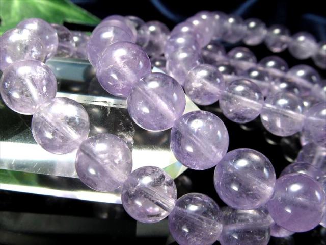 2A ラベンダーフローライト（蛍石）ブレスレット 11mm-11.5mm×18珠前後 爽やかなラベンダーカラー 魔除け・厄除け アメリカ産の通販は 5,632円