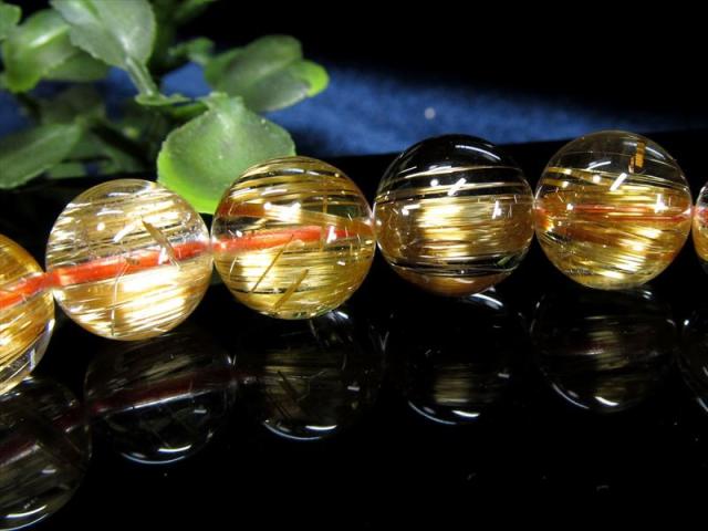 ロイヤルクラス 超透明ゴールドタイチンルチルクォーツ ブレスレット 9mm-9.5mm×21珠 極みの逸品 ギラギラゴールド ルチル際立つ透明感 金運の代表石 一点もの ブラジル産 bl-p_5