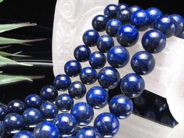 激安宣言 AA+ 約14mm珠 ラピスラズリ 一連 約37-39cm アフガニスタン産 geki rn-s パワーストーン 天然石_7