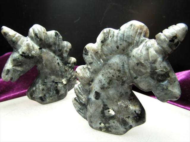 天然石ラブラドライトのユニコーン　置物　ご購入前に在庫確認必要F.164 天然石ラブラドライトのユニコーン 置物 ご購入前に在庫確認必要F.164