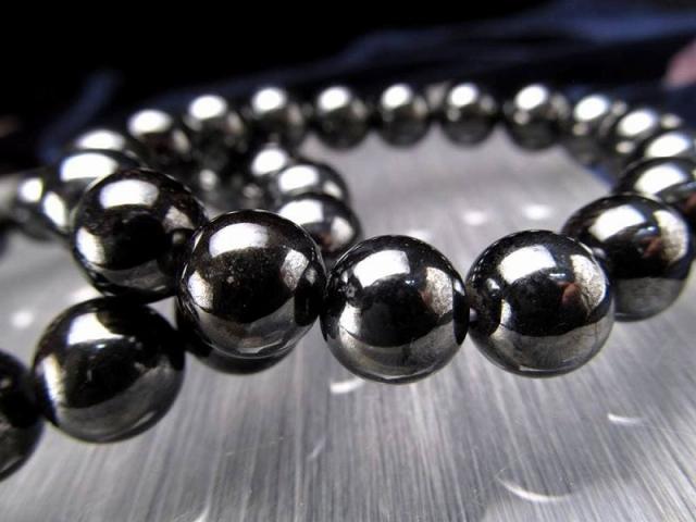 ブラックアイアン・スギライト ブレスレット 9.5mm-10mm×20珠前後 高級 