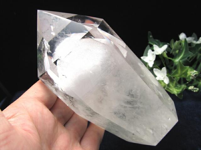超透明　ファントム　虹入り水晶ポイント Amazon.co.jp: レインボーファントムクォーツ 水晶 ポイント