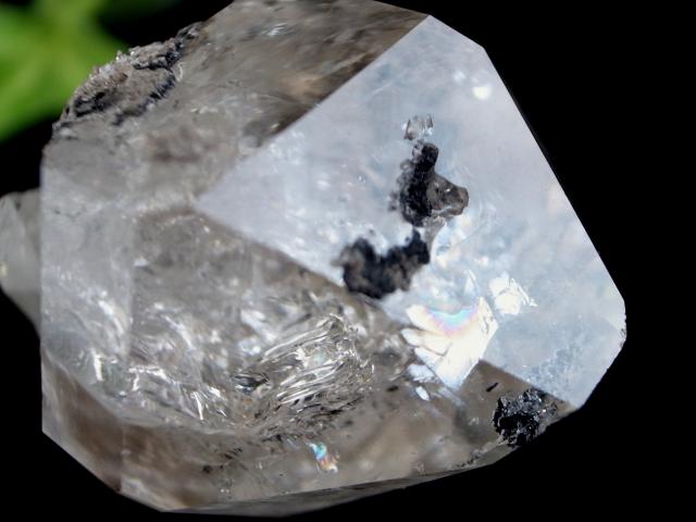 虹入り ハーキマーダイヤモンド ハーキマー水晶 結晶 最大幅 約61mm 重さ 約78g 夢の実現を助けるドリームクリスタル 透明 両剣水晶 1点物 ニューヨーク州 ハーキマー地区産
