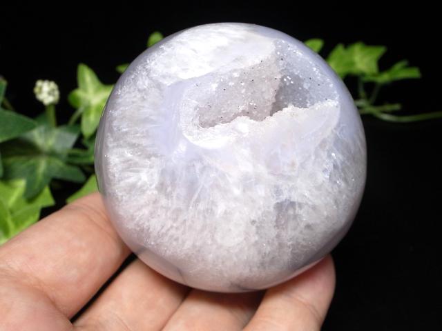 笑福開運アゲートボール 笑口 メノウ アゲート 丸玉 台座付 直径 63mm 重